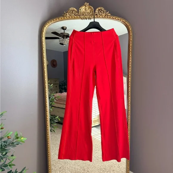 Athleta + Alicia Keys Limitless Tropical Red Wide-Leg Pants - 8 Tall - Picture 2 of 6